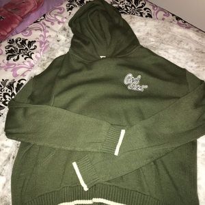 Green/cream Girl Crew Hoodie